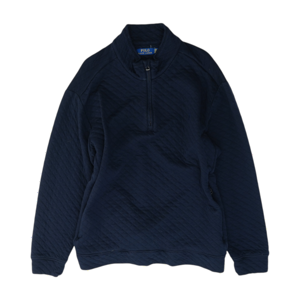 Navy Solid 1/4 Zip Pullover