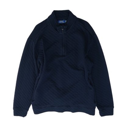 Navy Solid 1/4 Zip Pullover