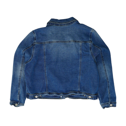 Blue Petite Solid Denim Jacket