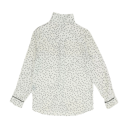 White Polka Dot Button Down