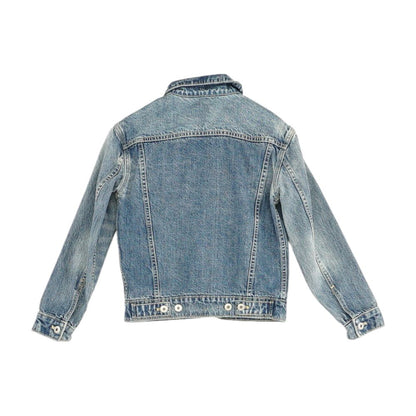 Blue Solid Denim Jacket