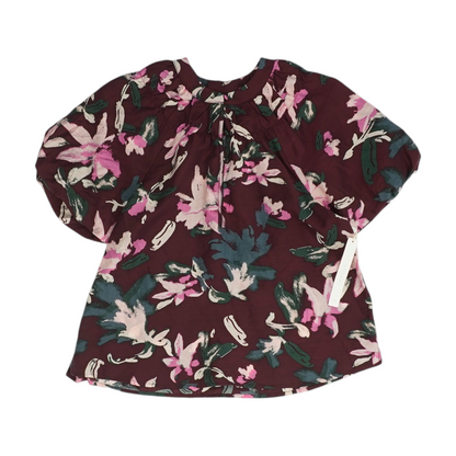 Burgundy Floral Blouse