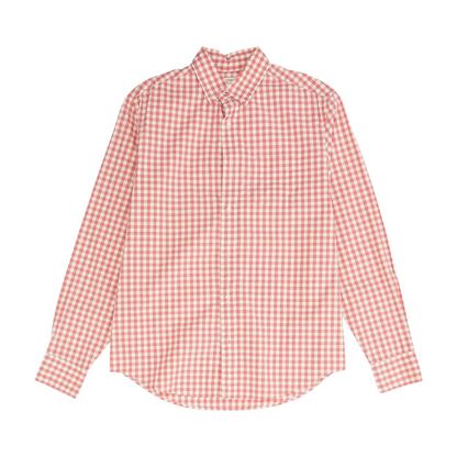Pink Check Long Sleeve Button Down