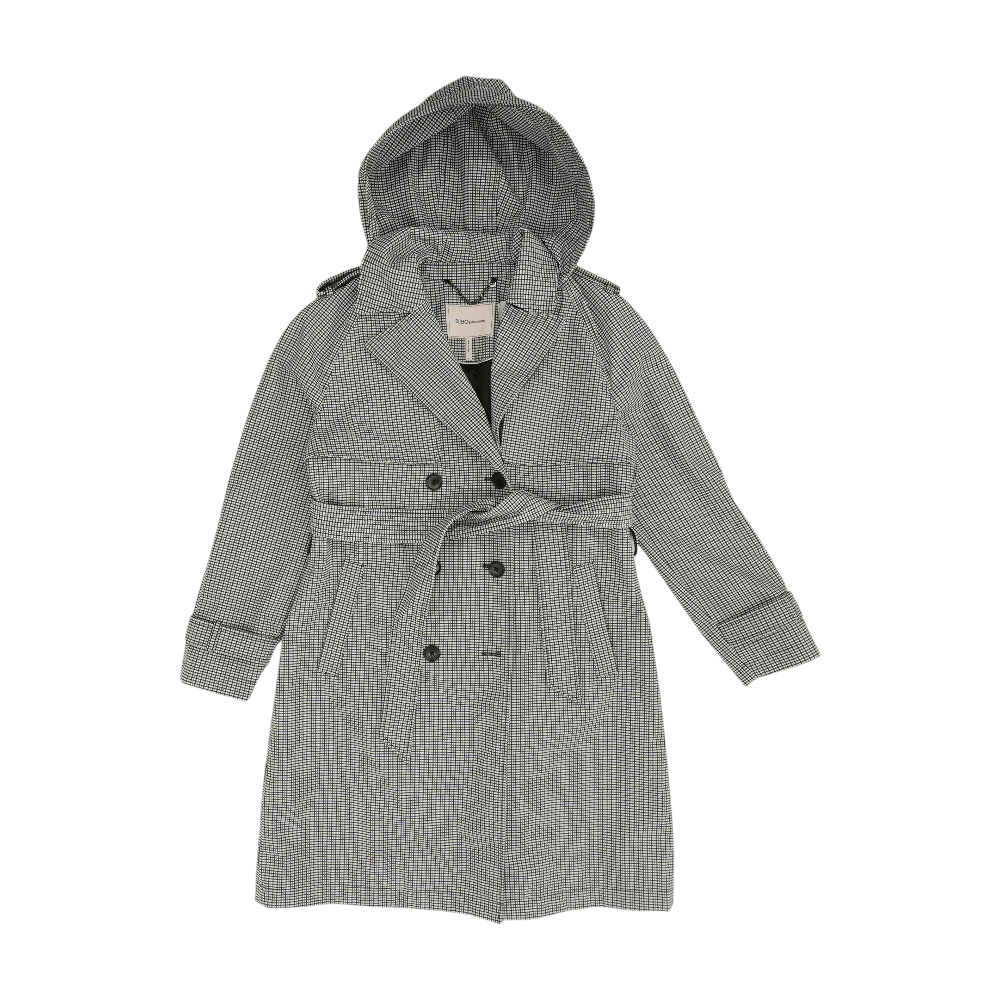 Black Check Rain Coat