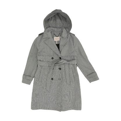 Black Check Rain Coat