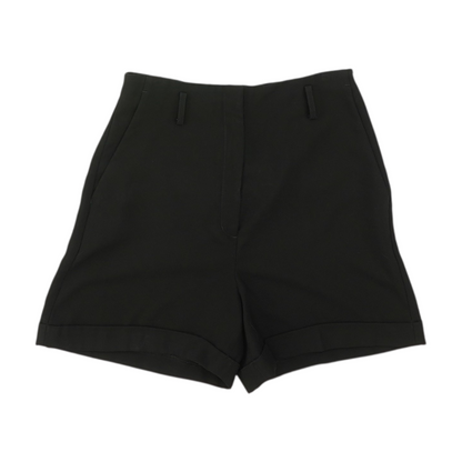 Black Solid Casual Shorts