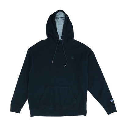 Black Solid Hoodie Pullover