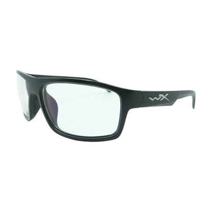 Black Peak Rectangle Prescription Eyewear