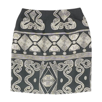 Black Geometric Mini Skirt