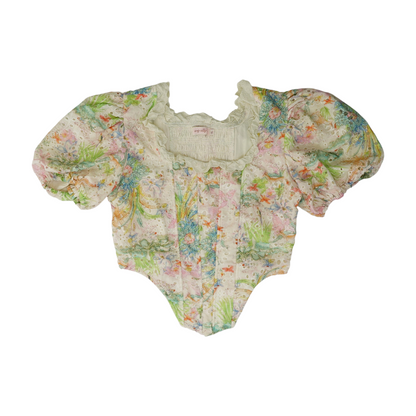 Beige Floral Blouse