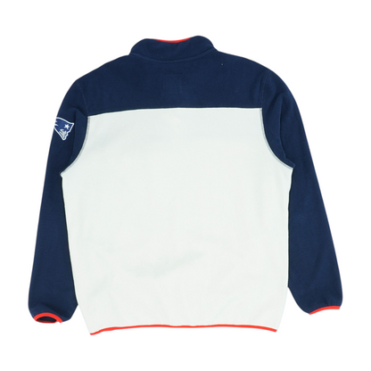 Navy New England Patriots Color Block 1/4 Zip Pullover