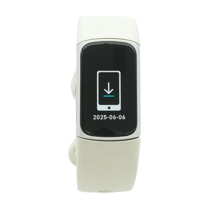 26mm Charge 6 Silver Smartwatch Gray Band Small