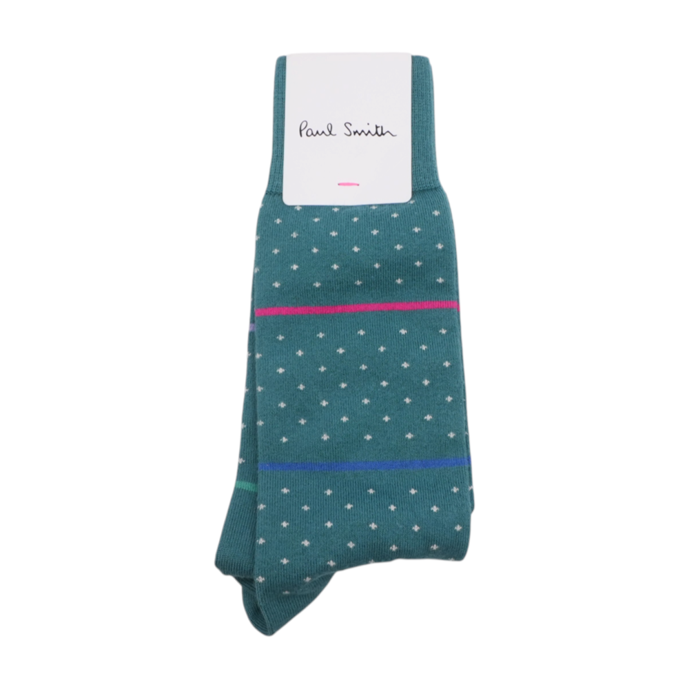 Teal Striped Socks