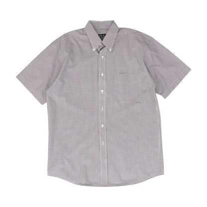 Multi Check Short Sleeve Button Down