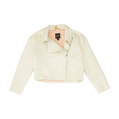 Beige Solid Jacket