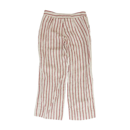 Beige Striped Pants