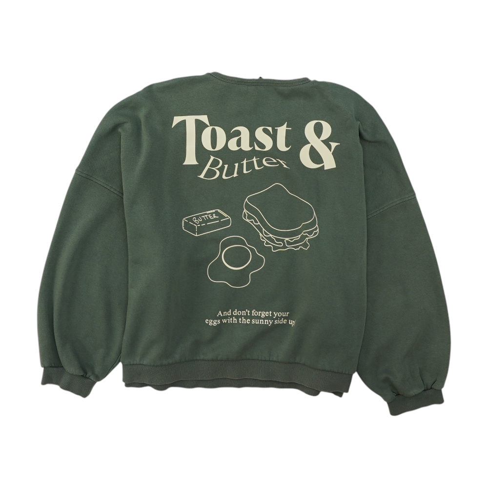 Green Graphic Sweatshirt Pullover