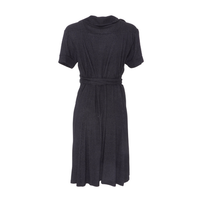 Black Striped Midi Dress