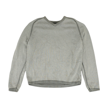 Gray Solid Pullover Sweater