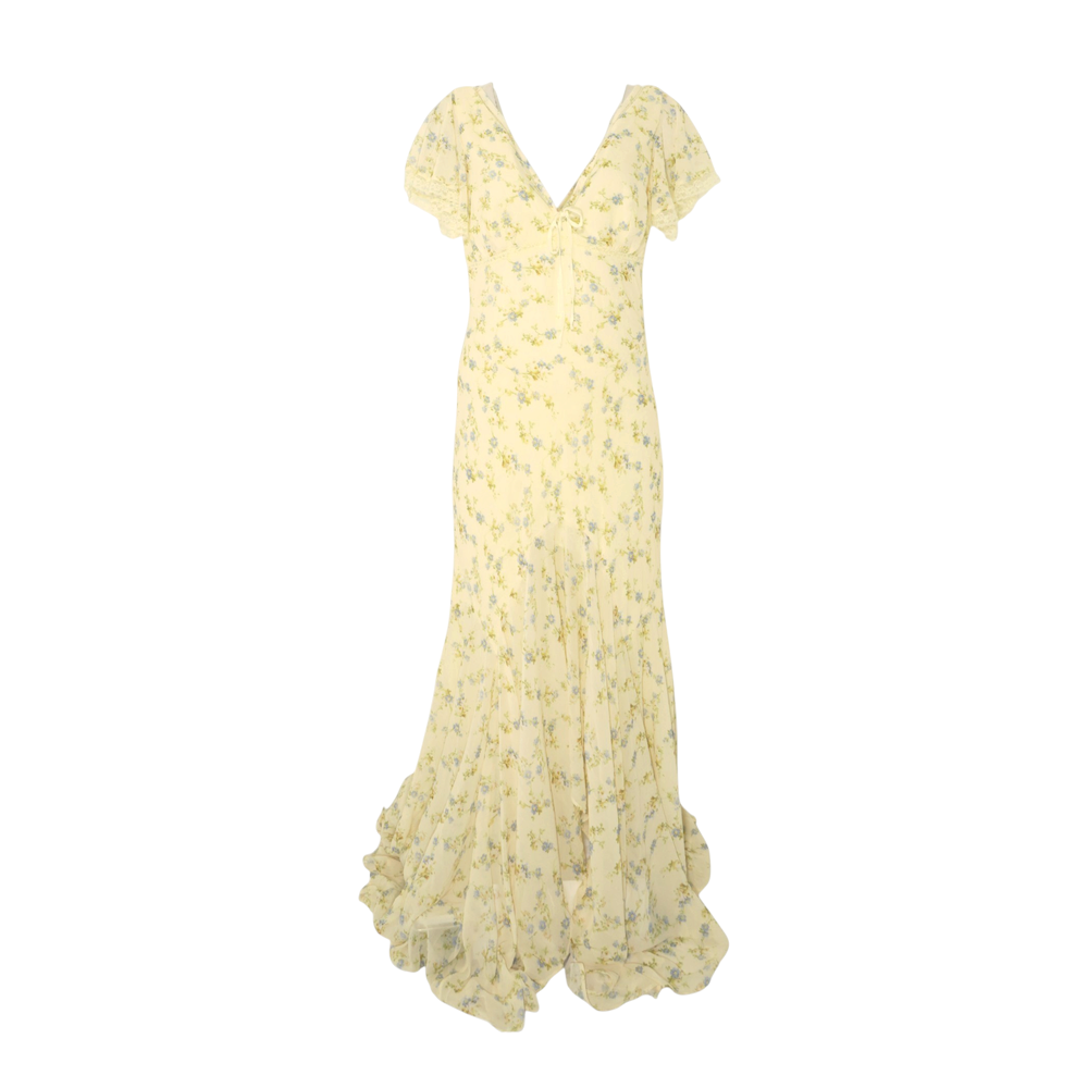 Yellow Floral Maxi Dress