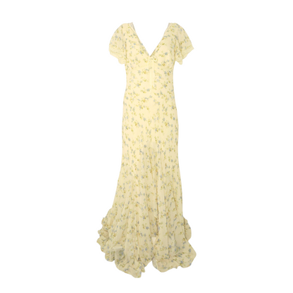 Yellow Floral Maxi Dress