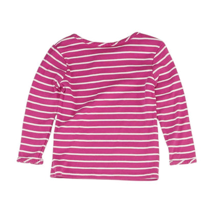 Pink Striped Crewneck Knit Top