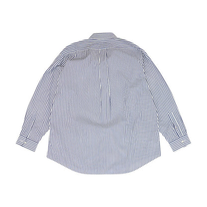 White Striped Long Sleeve Button Down