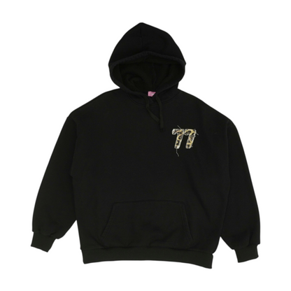 Black Solid Hoodie Pullover