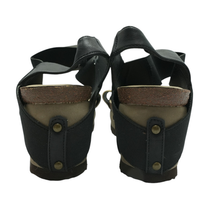 Black Wedged Sandals