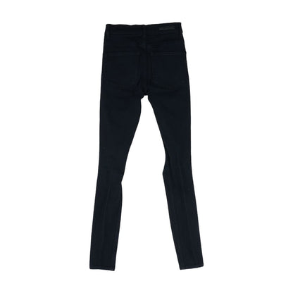 Black Solid High Rise Skinny Leg Jeans