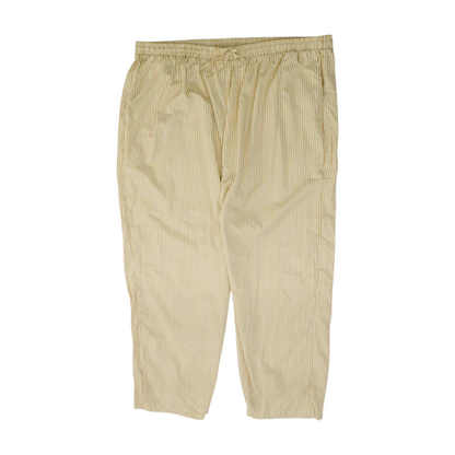 Beige Plus Size Striped Wide Leg Pants