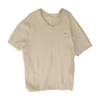 Cream Solid Pullover Sweater