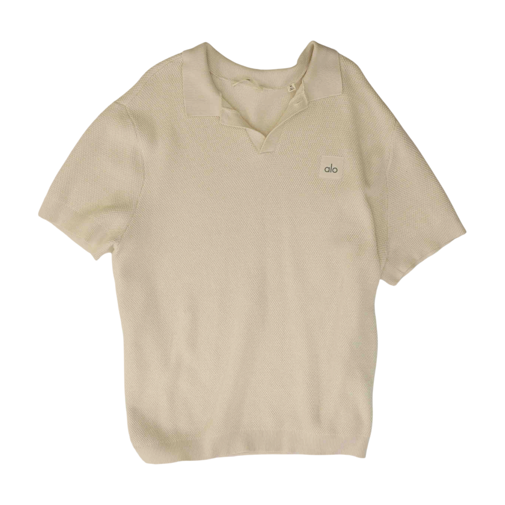 Cream Solid Pullover Sweater