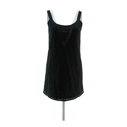 Black Solid Mini Dress