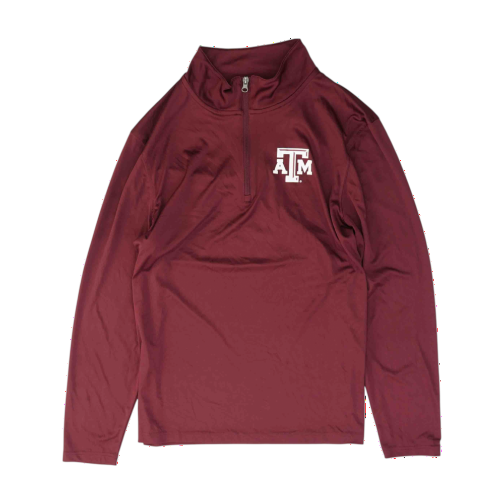 Maroon Texas A&M Solid 1/4 Zip Pullover