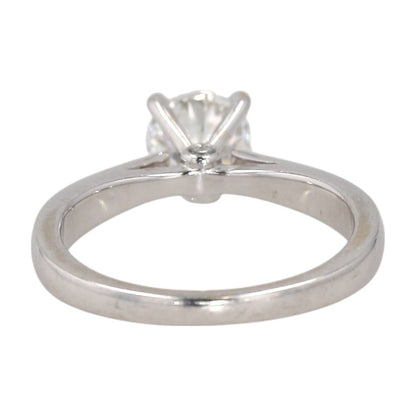 1 Ct 14K White Gold Round Diamond Solitaire With Hidden Diamond Accent Ring