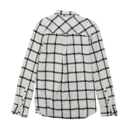 Beige Check Flannel Button Down