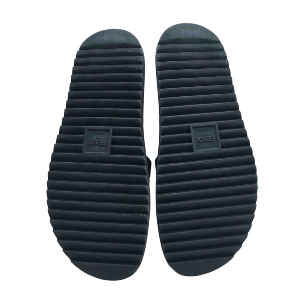 Fendi Black 7X1377 Rubber Slides – Image 10