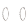 1 ctw 10K White Gold Lab Grown Diamond Hoop Earrings – Image 1