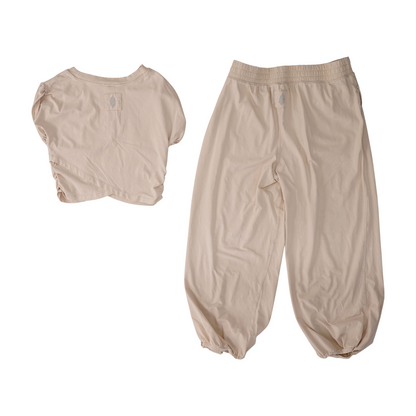 Beige Solid Active Set