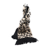 Beige Animal Print Acrylic Scarf