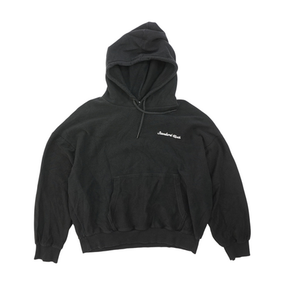 Black Solid Hoodie Pullover