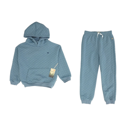 Blue Check Long Sleeve Set