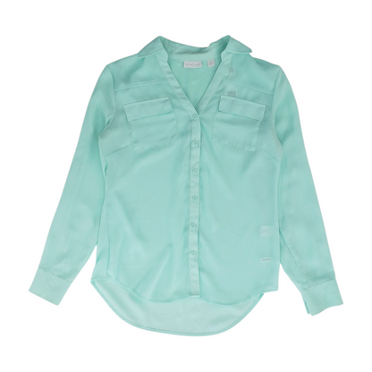 Green Button Down