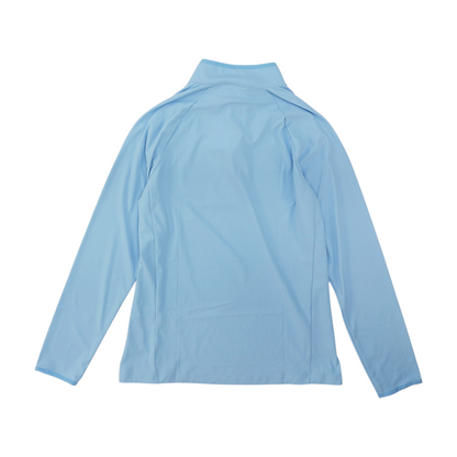 Blue Solid 1/4 Zip Pullover