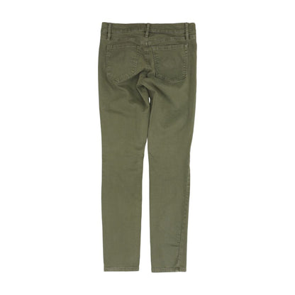 Green Solid Low Rise Jeans