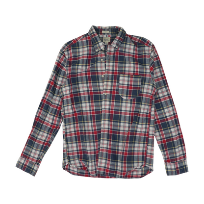 Blue Plaid Long Sleeve Button Down