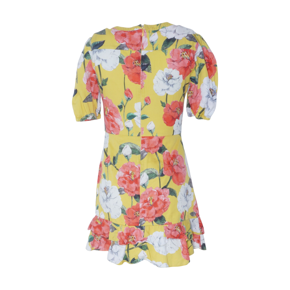 Yellow Floral Mini Dress