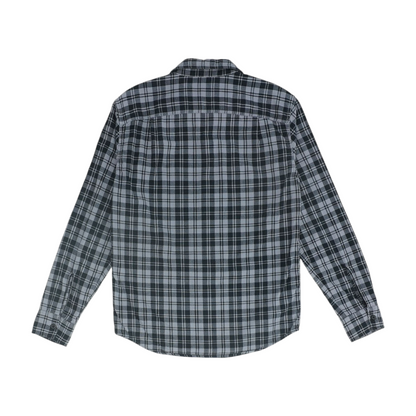 Gray Plaid Long Sleeve Button Down