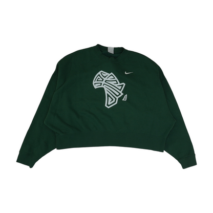 Green Solid Sweatshirt Pullover